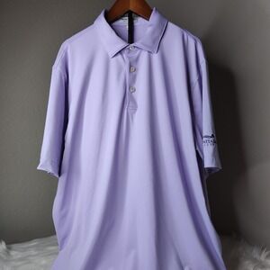 Peter Millar Summer Comfort Purple Polo Shirt‎ Mens Large Stretch